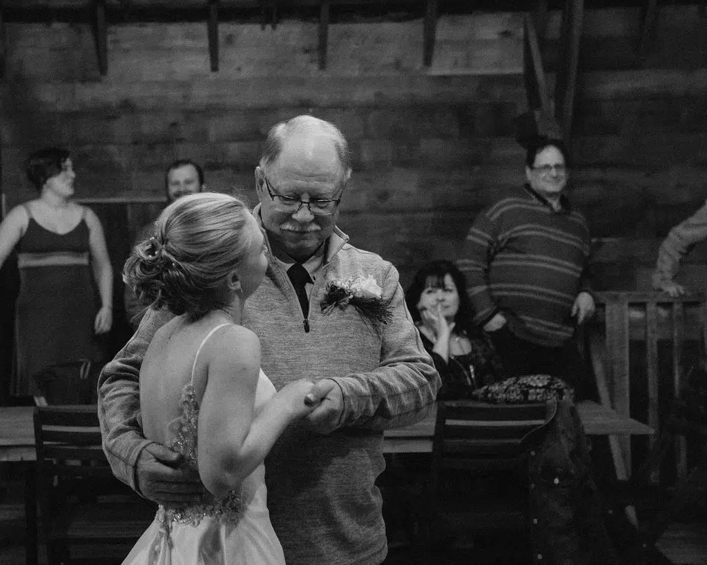 Bride And Dad Dancing // Montana Wedding Cost