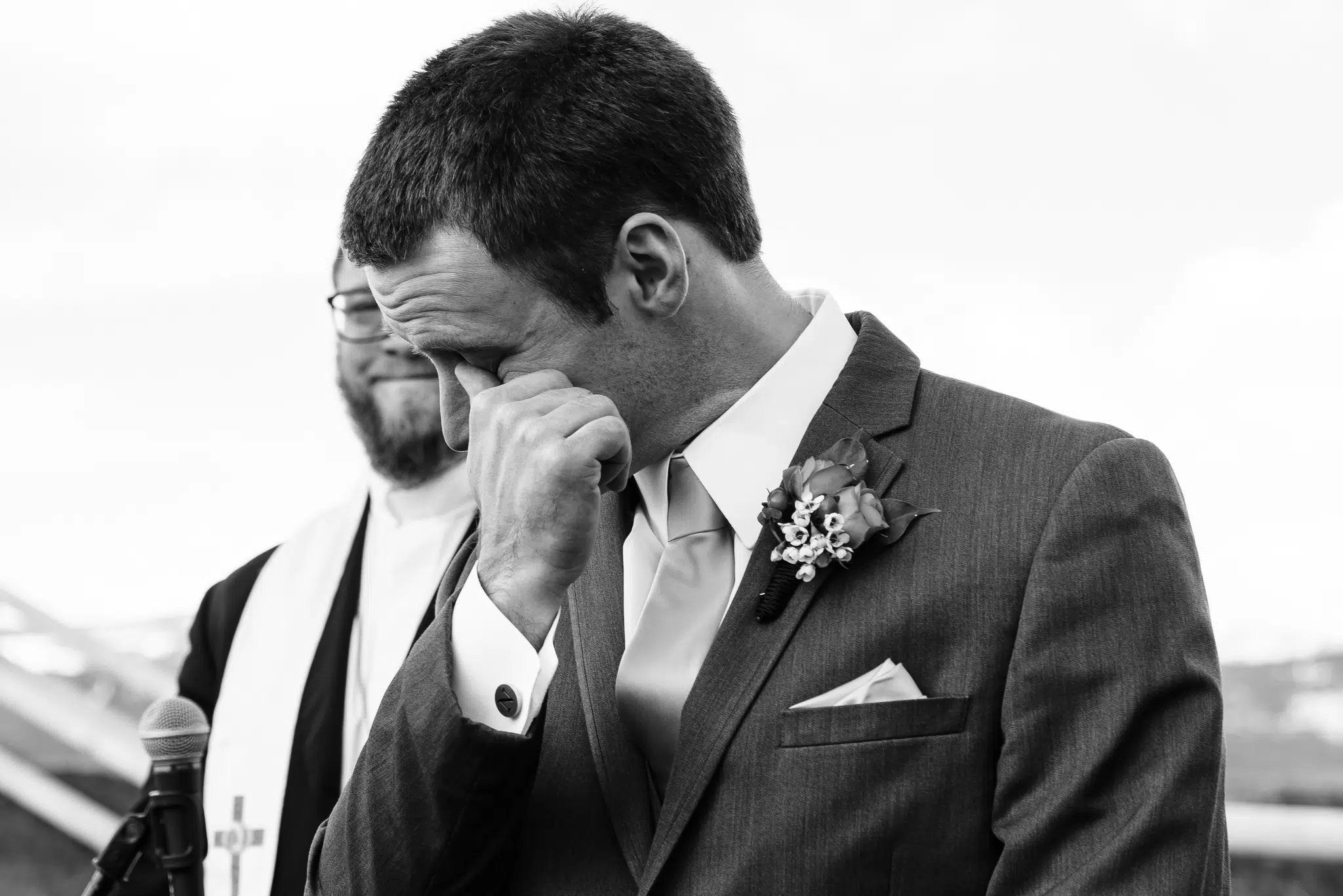 Photograph Of Groom Crying - Charles Moll Photography
