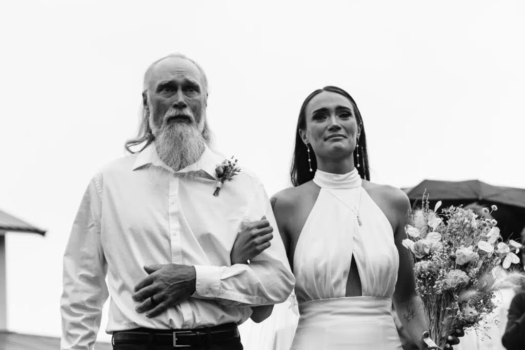 Bride And Dad Walking Down Aisle Y Documentary Wedding Photography Examples By Charles Moll Photography